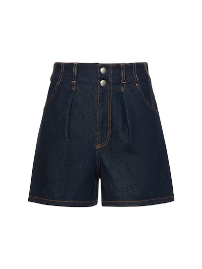 Laser Monogram Denim Shorts Blue, Fiorucci