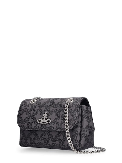Vivienne Westwood - Small orborama jacquard shoulder bag - Black/Grey ...