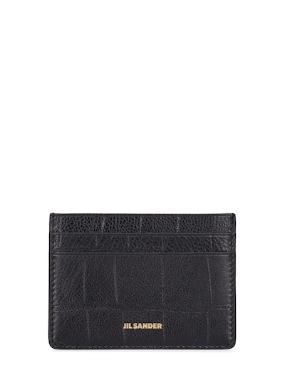 Croc embossed leather credit card holder - Jil Sander - Women | Luisaviaroma
