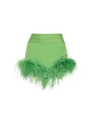 Knit shorts w/ feathers - Giuseppe Di Morabito - Women | Luisaviaroma
