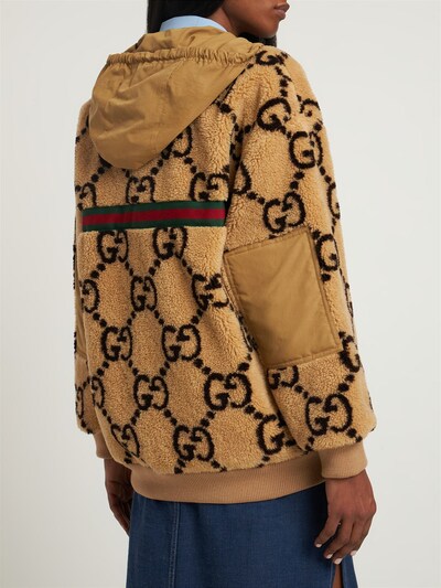 Gucci: Wool blend sweatshirt - Beige - women_2 | Luisa Via Roma