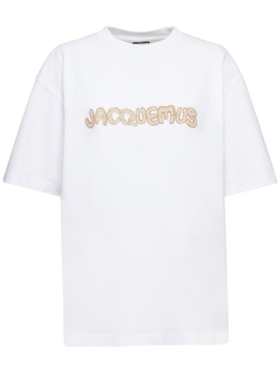 Le tshirt raphia printed t-shirt - Jacquemus - Women | Luisaviaroma