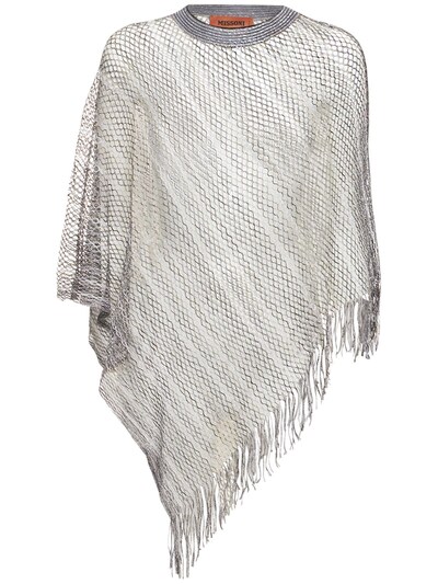 and længde hovedsagelig Fringed open knit poncho - Missoni - Women | Luisaviaroma