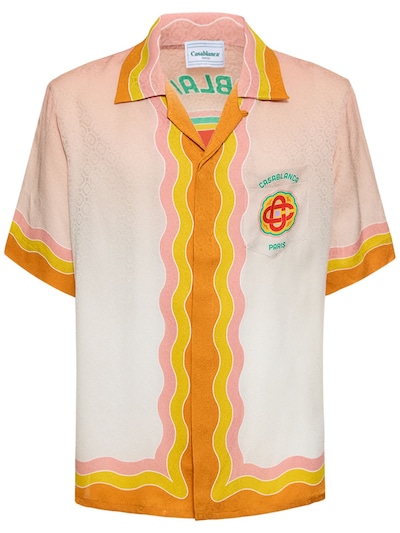 Rainbow monogram silk twill shirt - Casablanca - Men