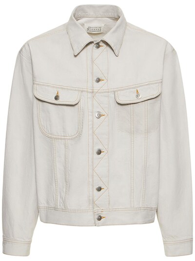 Chalk sevedge denim jacket - Maison Margiela - Men | Luisaviaroma