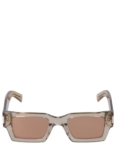 Transparent Frame Sunglasses in Brown - Saint Laurent
