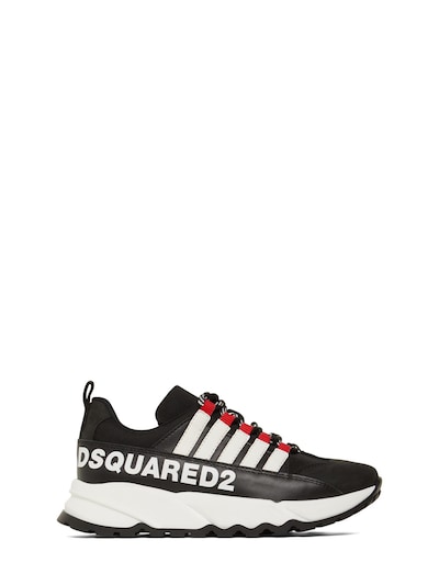 Logo print leather lace-up sneakers Dsquared2 - Boys | Luisaviaroma