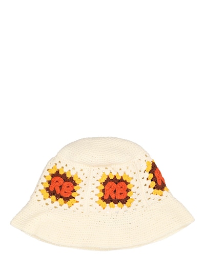 Monogram embellished knit bucket hat - Ruslan Baginskiy - Women