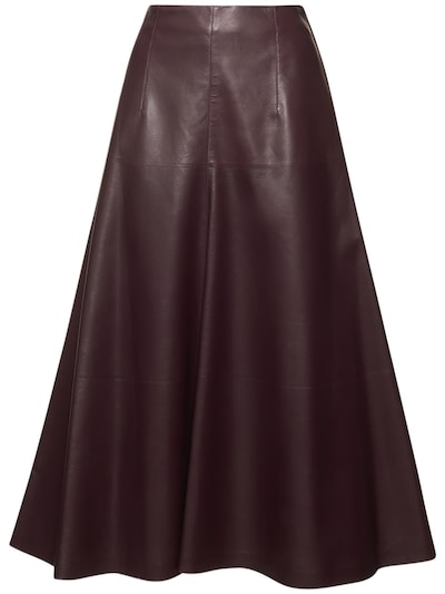 Flared leather midi skirt - Lanvin - Women | Luisaviaroma