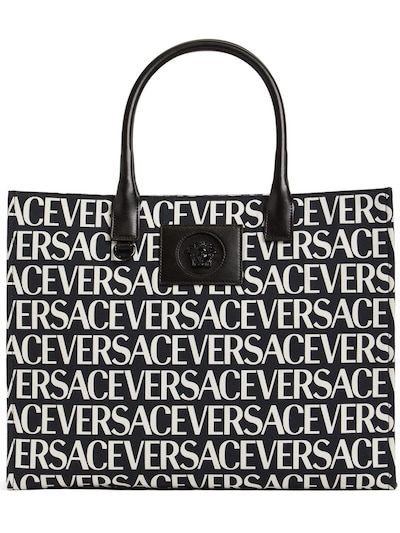 Versace Women's All-Over Logo-Print Tote Bag