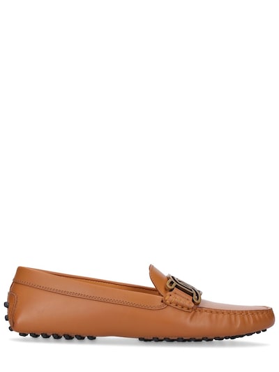 Tod's: 10mm Gommini leather loafers - women_0 | Luisa Via Roma