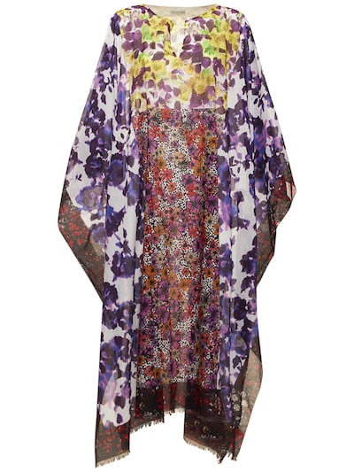 Printed cotton voile kaftan midi dress - Dries Van Noten - Women ...