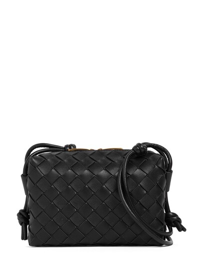 Bottega Veneta Black Small Intrecciato Loop Shoulder Bag
