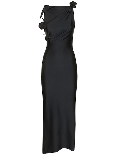 Coperni - Asymmetric jersey gown - Black | Luisaviaroma