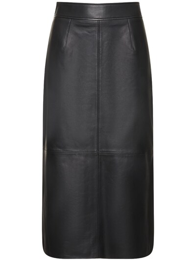 Heather leather midi pencil skirt - The Frankie Shop - Women | Luisaviaroma