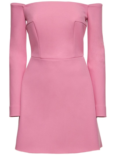 Emilia Wickstead - Everleigh crepe off-the-shoulder dress - Pink ...