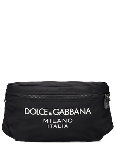 Dolce & Gabbana - Logo nylon & leather belt bag - Black | Luisaviaroma
