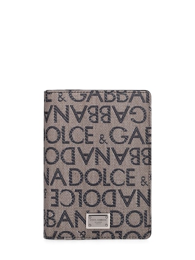 Dolce & Gabbana - Coated logo jacquard passport holder - Brown |  Luisaviaroma