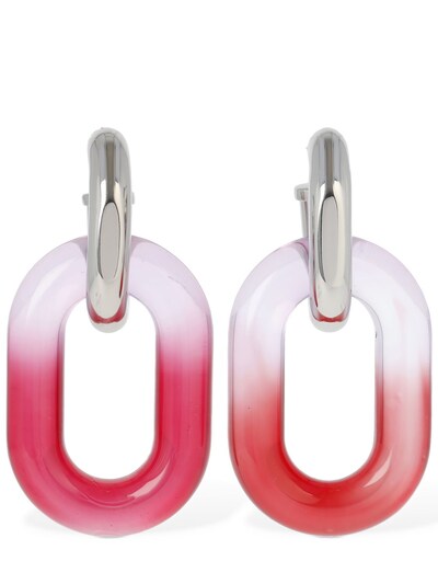 luisaviaroma.com | Paco Rabanne XL Link resin hoop earrings