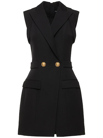 twill blazer vest mini dress - Balmain - | Luisaviaroma
