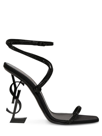110mm opyum embellished satin sandals - Saint Laurent - Women ...