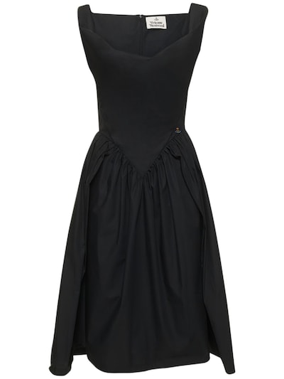 Vivienne Westwood - Sunday cotton poplin dress - Black | Luisaviaroma