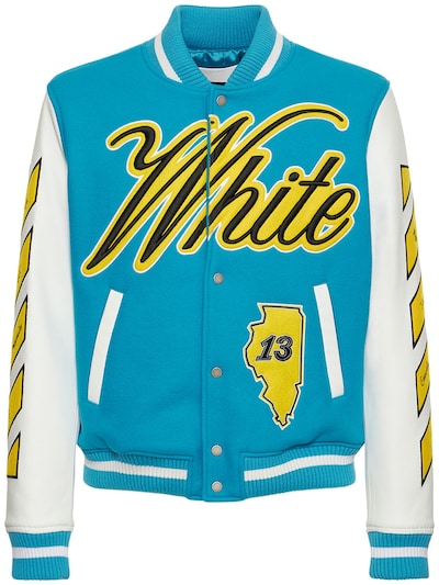 LEATHER EMBROIDERED VARSITY YELLOW