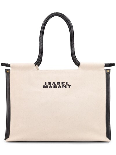 Toledo canvas & leather tote bag - Isabel Marant - Women | Luisaviaroma