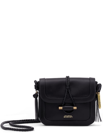 Isabel Marant - Vigo flap-gz leather shoulder bag - Black/Gold ...