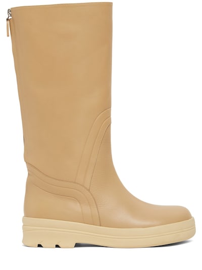 20mm lakeside leather tall boots - Loro Piana - Women | Luisaviaroma