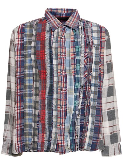 7 cuts cotton flannel patchwork shirt - Needles - Men | Luisaviaroma