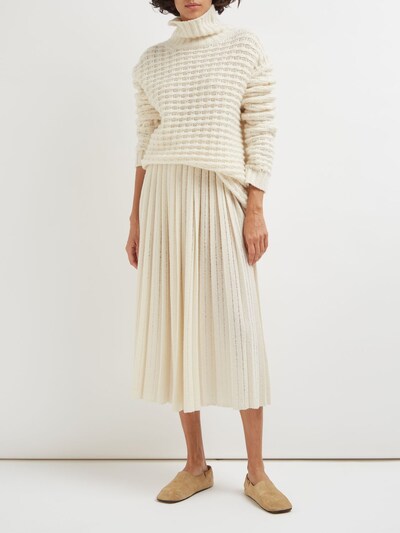 Gaiole cashmere & silk knit midi skirt - Loro Piana - Women | Luisaviaroma