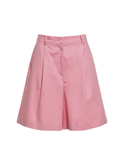 Weekend Max Mara - Ecuba twill bermuda shorts - Pink | Luisaviaroma