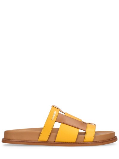 Burberry - 10mm thelma leather sandals - Yellow | Luisaviaroma