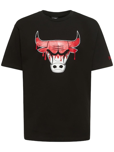 NEW ERA Chicago Bulls Drip Logo Cotton T-shirt