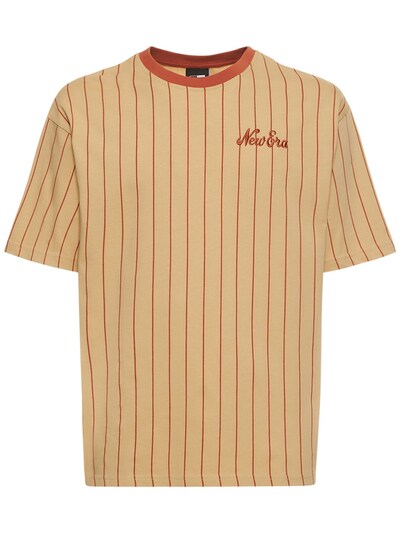 T-shirts New Era Pinstripe Jersey Tee Off White