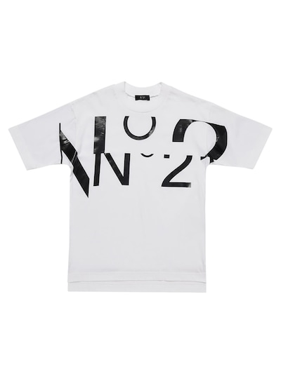 Logo rubberized cotton jersey t-shirt - N°21 - Boys | Luisaviaroma