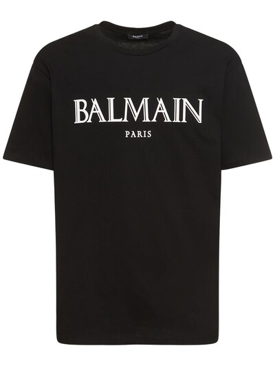 Straight rubberized logo t-shirt - Balmain - Men | Luisaviaroma