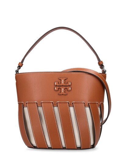 Small mcgraw leather die cut bucket bag - Tory Burch - women | Luisaviaroma