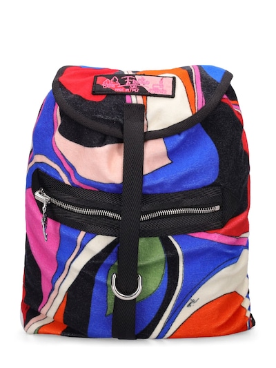 Cotton terry cloth backpack - Pucci - Women