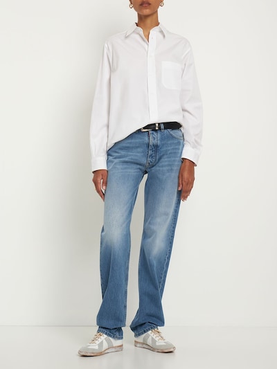 Mid rise denim straight jeans - Maison Margiela - Women | Luisaviaroma