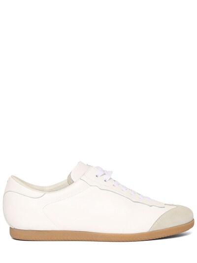 10mm bowling leather & suede sneakers - Maison Margiela - Women ...