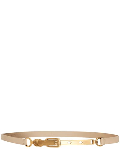 Etro Gold-Buckle Leather Belt