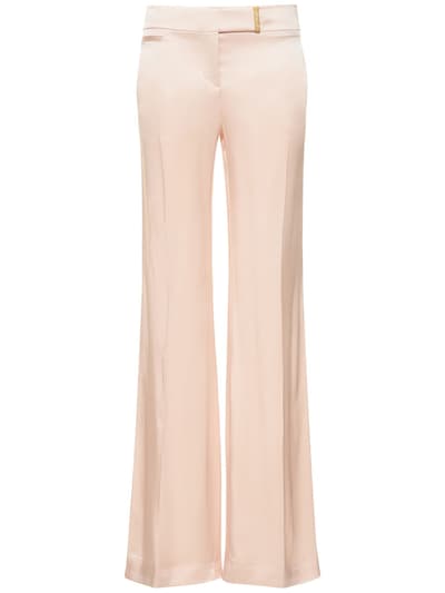 Tom Ford - Double face satin mid rise pants - Nude Pink | Luisaviaroma