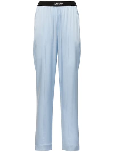 Logo silk satin pajama pants - Tom Ford - women | Luisaviaroma