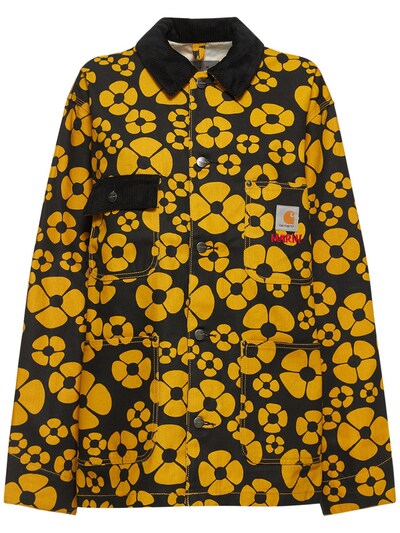 Cotton canvas printed shirt jacket - Marni - Women | Luisaviaroma