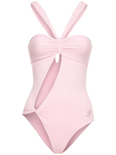 Blumarine - Cutout onepiece swimsuit - Pink | Luisaviaroma