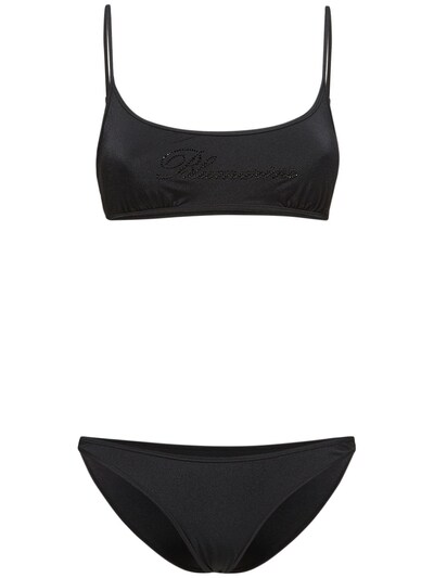 Kosten realiteit paars Embellished logo bikini set - Blumarine - Women | Luisaviaroma