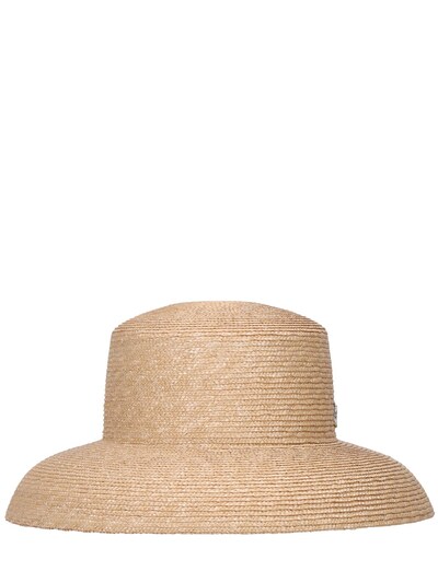 Alberta Ferretti: Cappello bucket in rafia - Beige - women_0 | Luisa Via Roma