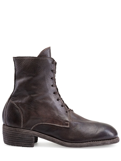 Leather lace-up ankle boots - Guidi 1896 - Men | Luisaviaroma